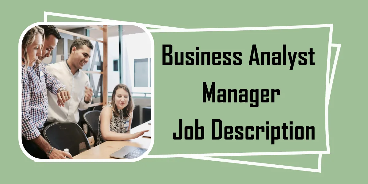 Business Analyst Manager Job Description