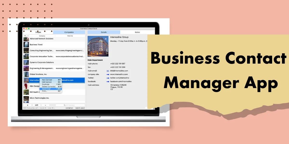 Business Contact Manager App