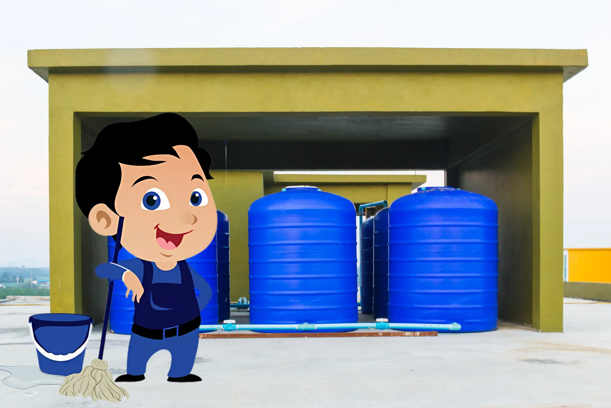 Process of Professional Water Tank Cleaning and Disinfection