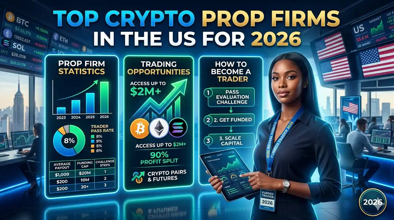 Top Crypto Prop Firms in the US for 2026: Prop Firm Statistics, Trading Opportunities, and How to Become a Trader