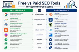 Free vs Paid SEO Tools for Ecommerce Stores